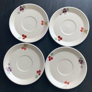 Temper-Ware by LENOX Summer Harvest collection set of 4 dessert plates. USA MADE